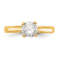 14k 1/4 ct Cert Comp Lab Grown Diamond VS+ F+ Round Solitaire Ring