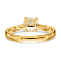 14k 1/4 ct Cert Comp Lab Grown Diamond VS+ F+ Round Solitaire Ring
