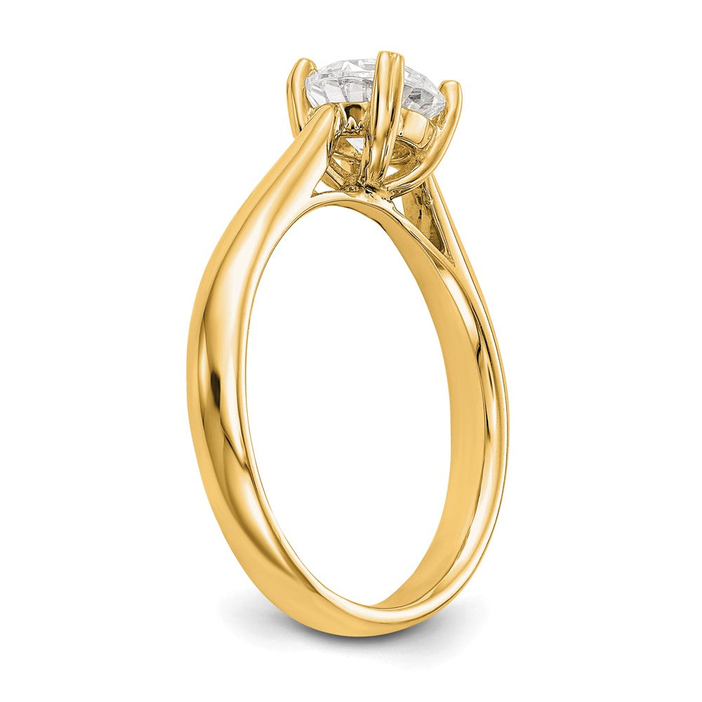 14k 1/3 ct Cert Comp Lab Grown Diamond VS+ F+ Round Solitaire Ring