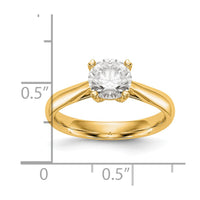 14k 3/4 ct Lab Grown Diamond VS/SI+ G+ Round Solitaire Ring