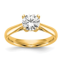 14k 1/4 ct Cert Comp Lab Grown Diamond VS+ F+ Round Solitaire Ring