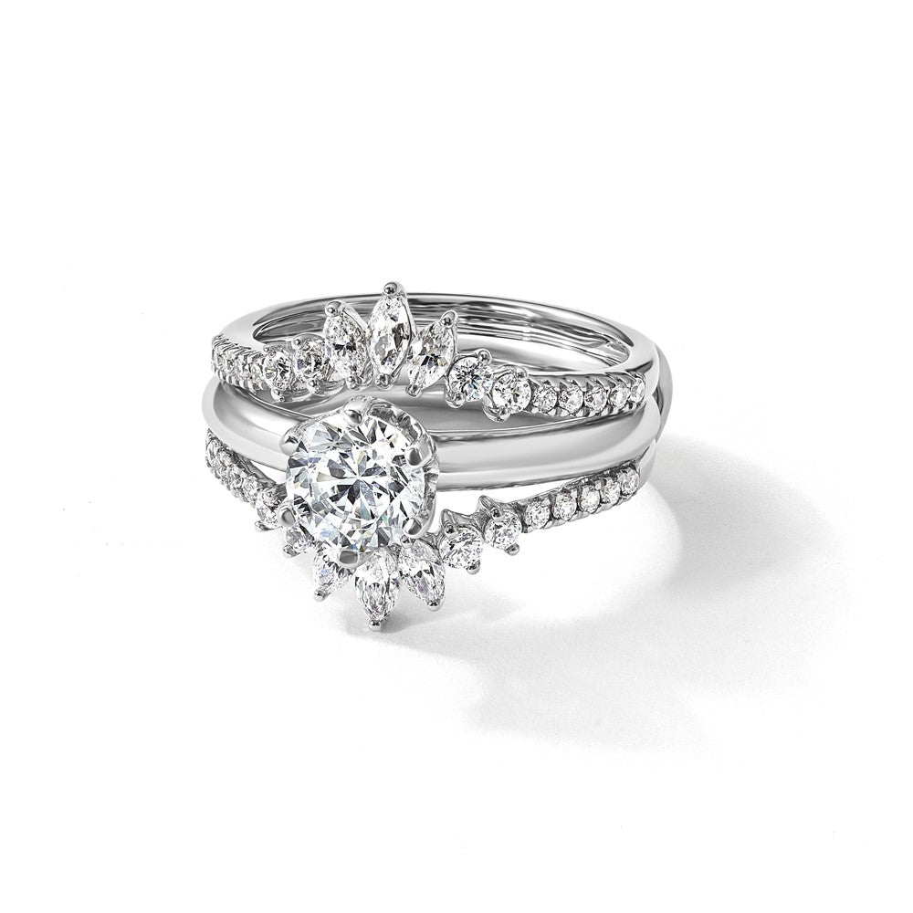 14k White Gold 6-Prong Round Solitaire Engagement Ring Mounting