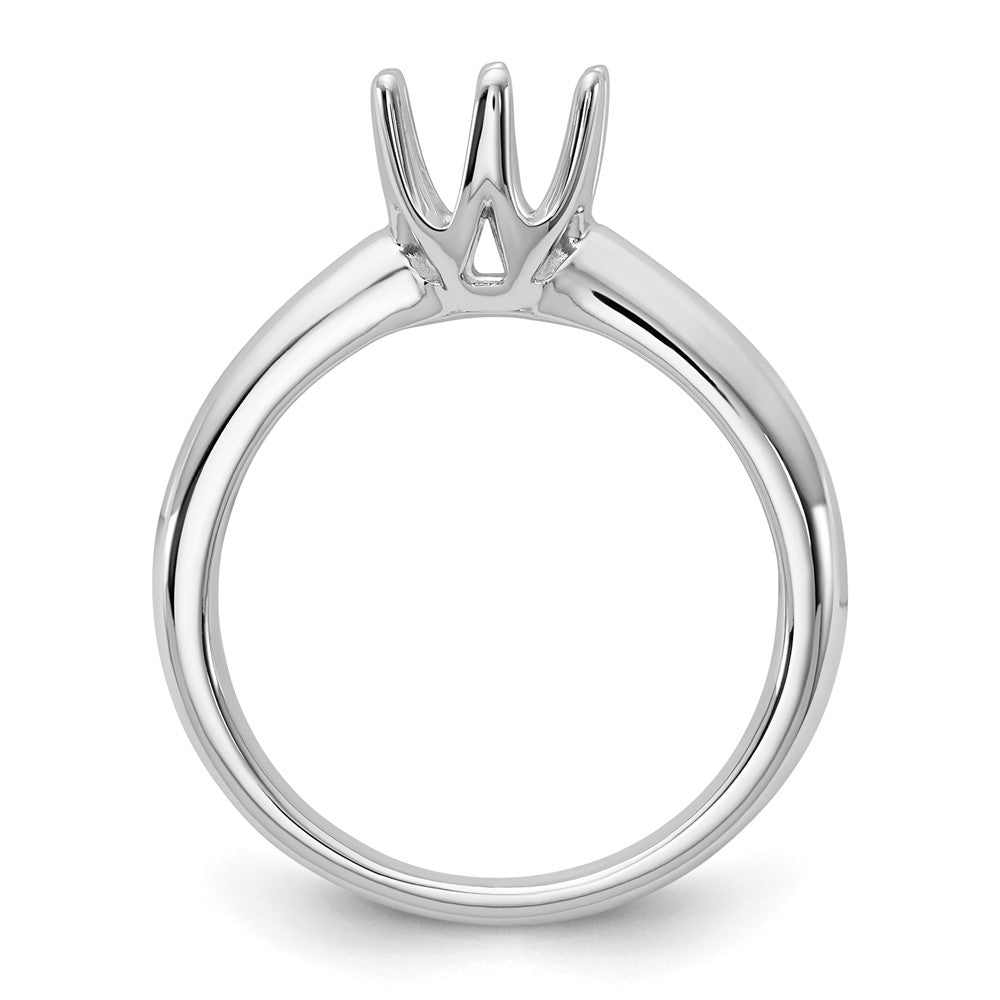 14k White Gold 6-Prong Round Solitaire Engagement Ring Mounting