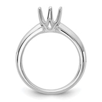 14k White Gold 6-Prong Round Solitaire Engagement Ring Mounting