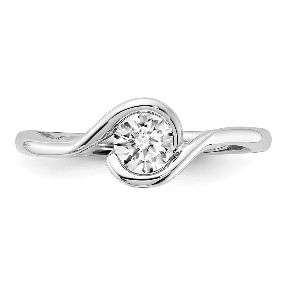 14kw 1/2 ct Lab Grown Diamond VS/SI+ G+ Complete Round Solitaire Ring
