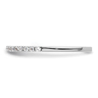 14k White Gold 1/6ct Lab Grown Diamond VS/SI+ G+ Comp Wedding Band