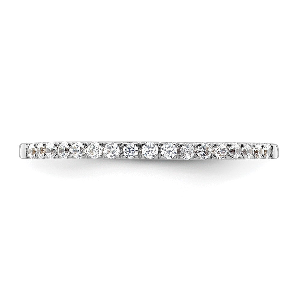 14k White Gold 1/6ct Lab Grown Diamond VS/SI+ G+ Comp Wedding Band