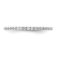 14k White Gold 1/6ct Lab Grown Diamond VS/SI+ G+ Comp Wedding Band