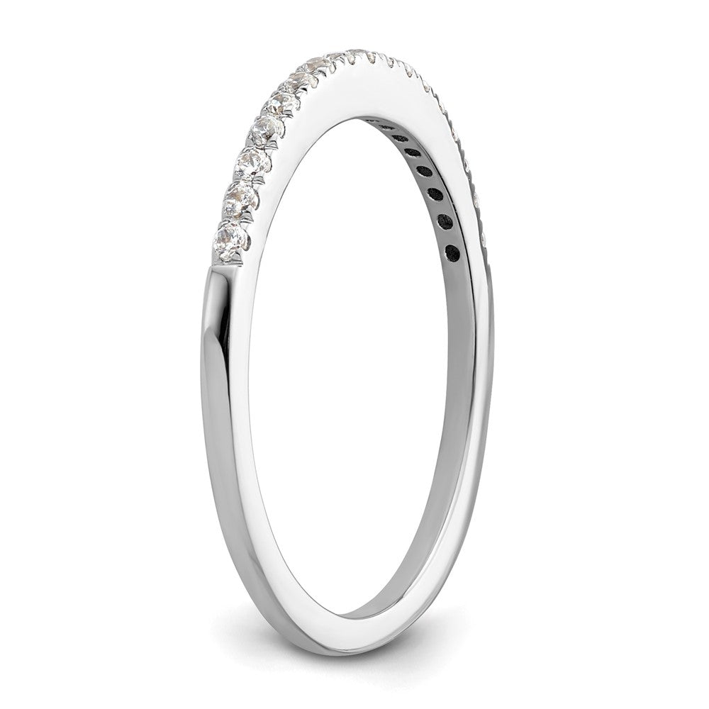 14k White Gold 1/6ct Lab Grown Diamond VS/SI+ G+ Comp Wedding Band