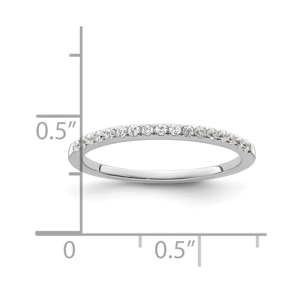 14k White Gold 1/6ct Lab Grown Diamond VS/SI+ G+ Comp Wedding Band