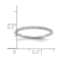 14k White Gold 1/6ct Lab Grown Diamond VS/SI+ G+ Comp Wedding Band