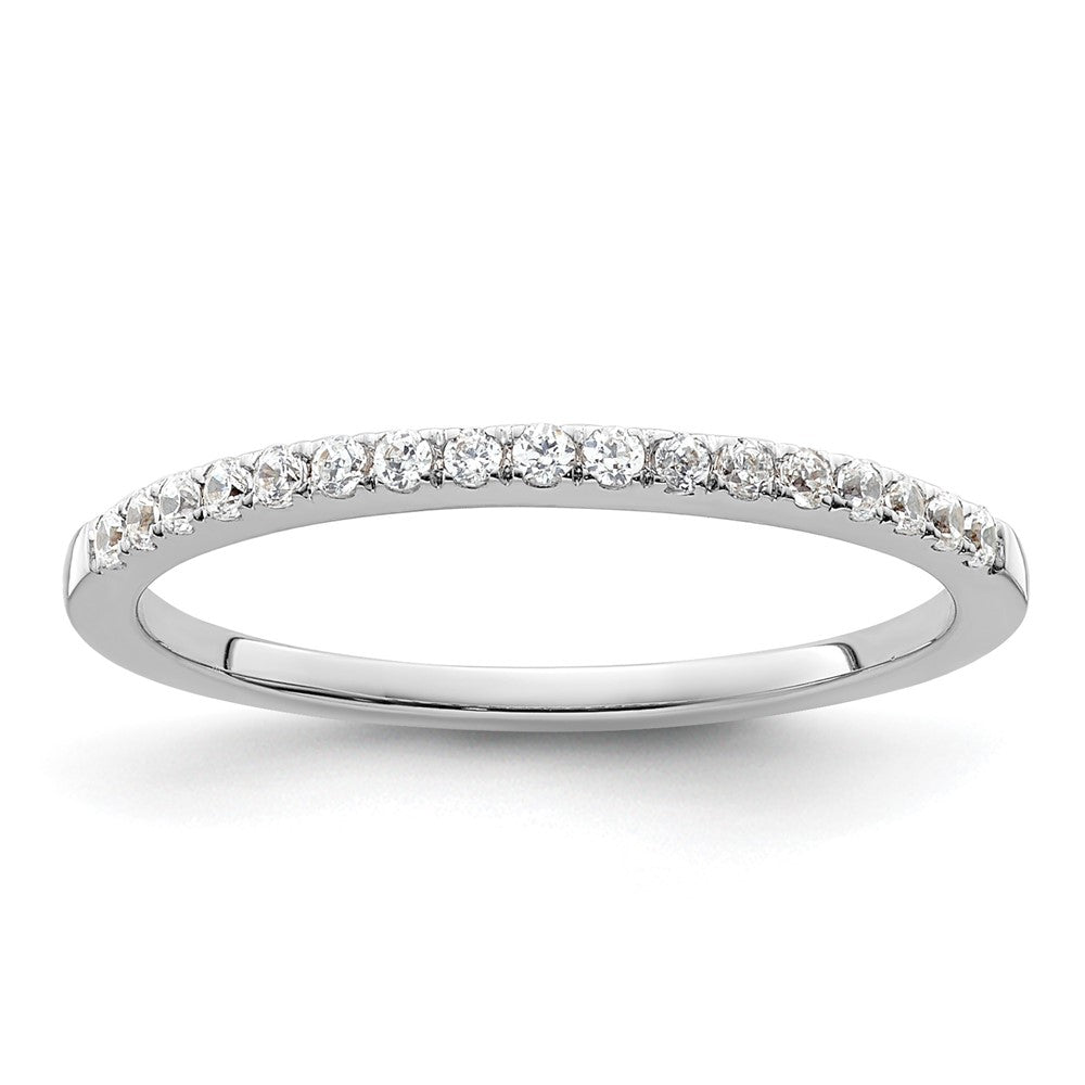 14k White Gold 1/6ct Lab Grown Diamond VS/SI+ G+ Comp Wedding Band