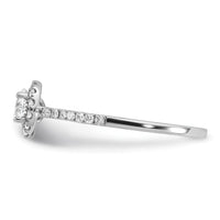 14kw 3/4ct Lab Grown Diamond VS/SI+ G+ Complete Size 7 Halo Eng Ring