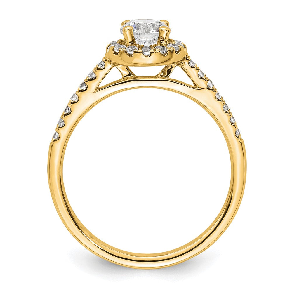 14k 3/4ct Lab Grown Diamond VS/SI+ G+ Complete Size 9 Halo Eng Ring