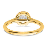 14k 3/4ct Lab Grown Diamond VS/SI+ G+ Complete Size 7 Halo Eng Ring