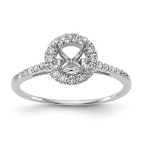 14kw 1/4ct Lab Grown Dia VS/SI+ G+ 1ct Round Center Semi Halo Eng Ring
