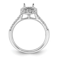14k White Gold 3/4 ct Lab Grown Dia VS/SI+ G+ Comp Size 8 Halo Eng Ring