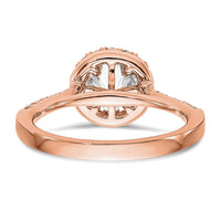 14k Rose Gold 1/3ct Lab Grown Dia VS/SI+ G+ 1ct Center Semi Eng Ring