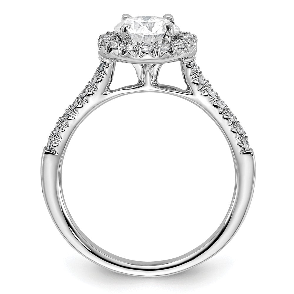 14k White Gold 1/3ct Lab Grown Dia VS/SI+ G+ 1ct Center Semi Eng Ring