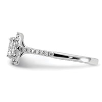 14k White Gold 1/3ct Lab Grown Dia VS/SI+ G+ 1ct Center Semi Eng Ring