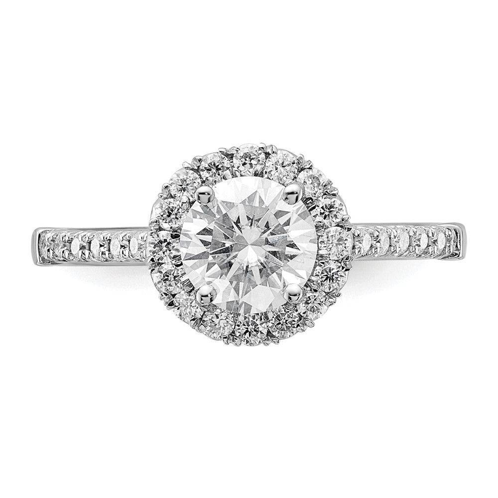 14k White Gold 1/3ct Lab Grown Dia VS/SI+ G+ 1ct Center Semi Eng Ring