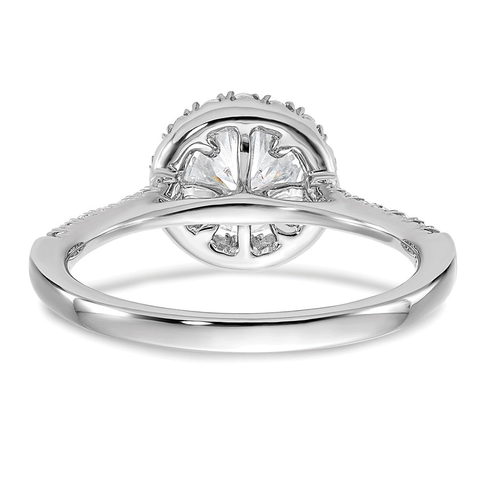 14k White Gold 1/3ct Lab Grown Dia VS/SI+ G+ 1ct Center Semi Eng Ring