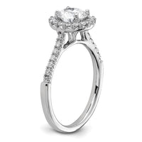 14k White Gold 1/3ct Lab Grown Dia VS/SI+ G+ 1ct Center Semi Eng Ring