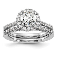 14k White Gold 1/3ct Lab Grown Dia VS/SI+ G+ 1ct Center Semi Eng Ring