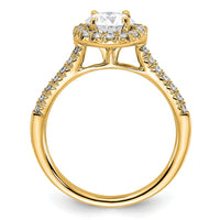 14k 1/3ct Lab Grown Diamond VS/SI+ G+ 1ct Center Round Semi Eng Ring