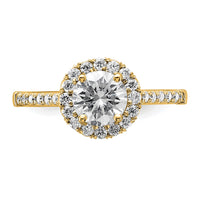 14k 1/3ct Lab Grown Diamond VS/SI+ G+ 1ct Center Round Semi Eng Ring