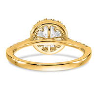 14k 1/3ct Lab Grown Diamond VS/SI+ G+ 1ct Center Round Semi Eng Ring