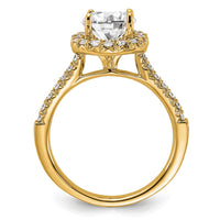 14k 1/2ct Lab Grown Diamond VS/SI+ G+ 1 1/2ct Center Round Semi Eng Ring