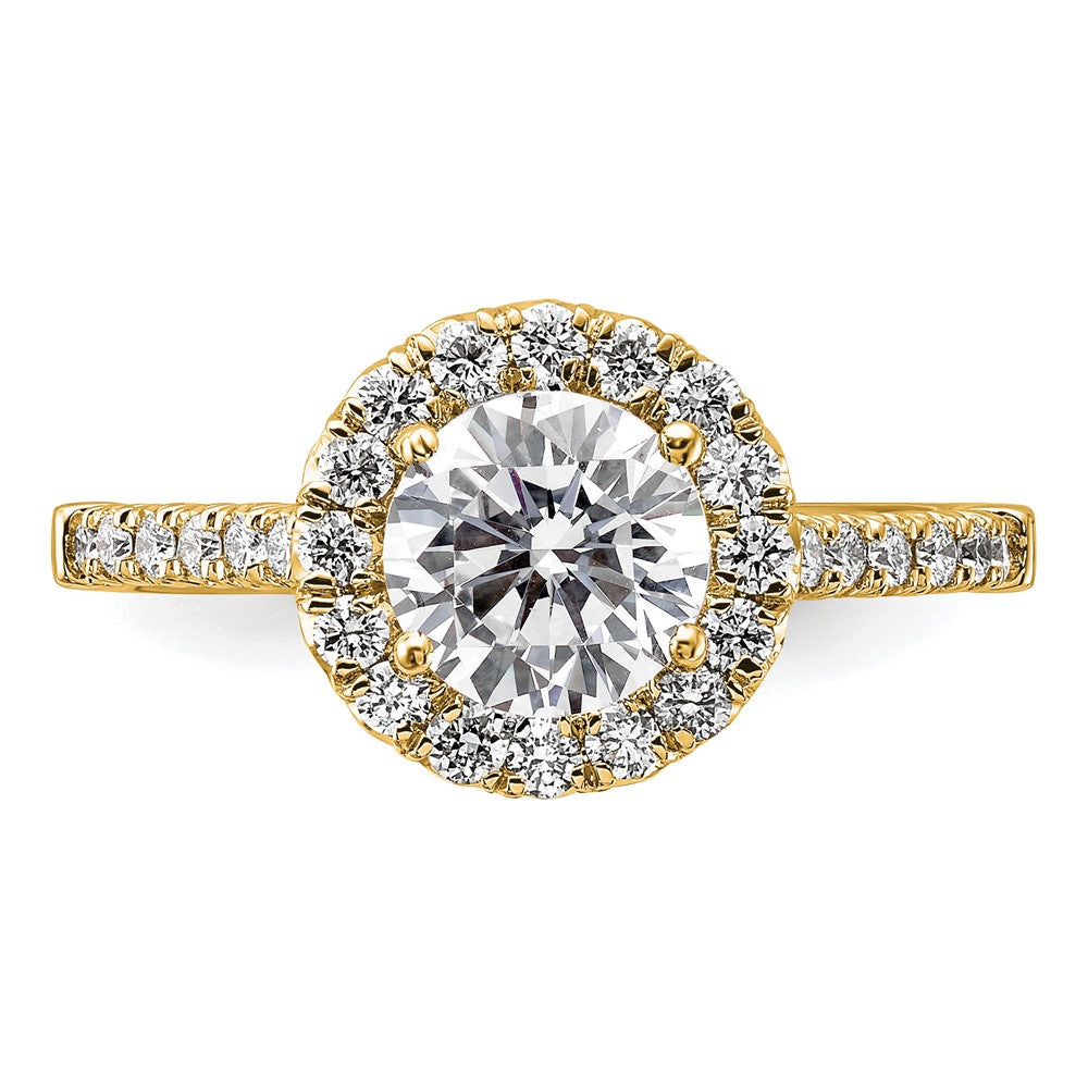 14k 1/2ct Lab Grown Diamond VS/SI+ G+ 1 1/2ct Center Round Semi Eng Ring