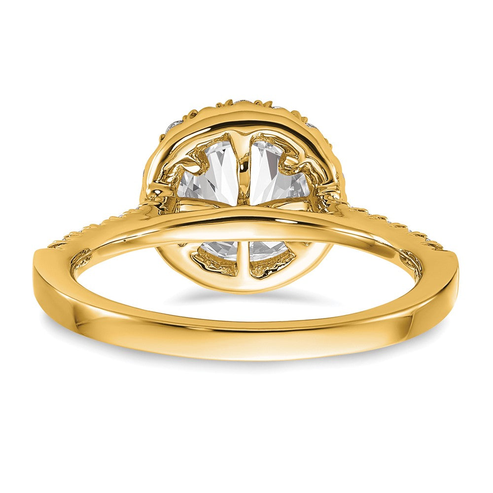14k 1/2ct Lab Grown Diamond VS/SI+ G+ 1 1/2ct Center Round Semi Eng Ring