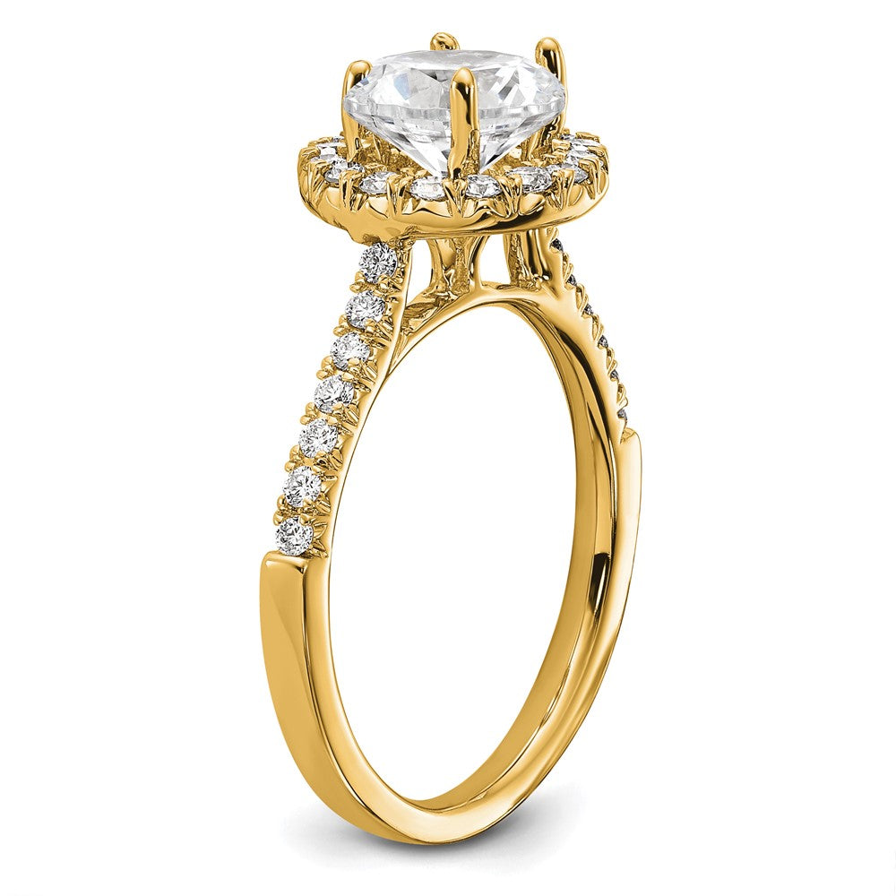 14k 1/2ct Lab Grown Diamond VS/SI+ G+ 1 1/2ct Center Round Semi Eng Ring