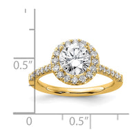 14k 1/2ct Lab Grown Diamond VS/SI+ G+ 1 1/2ct Center Round Semi Eng Ring