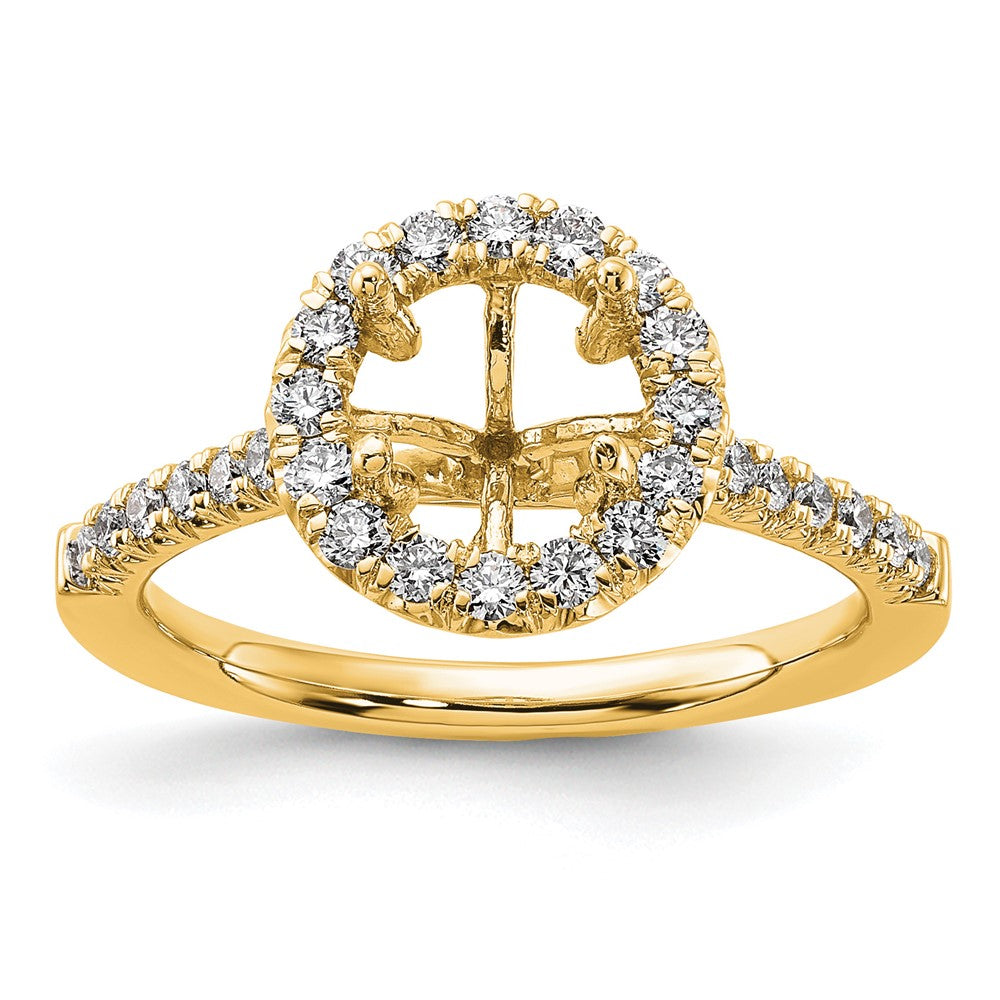 14k 1/2ct Lab Grown Diamond VS/SI+ G+ 1 1/2ct Center Round Semi Eng Ring