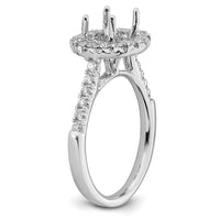 14k White Gold 1/2ct Lab Grown Diamond VS/SI+ G+ 2ct Center Semi Eng Ring