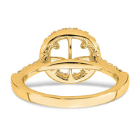 14k 1/2ct Lab Grown Diamond VS/SI+ G+ 2ct Center Round Semi Eng Ring