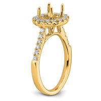 14k 1/2ct Lab Grown Diamond VS/SI+ G+ 2ct Center Round Semi Eng Ring