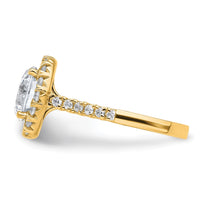 14k 5/8 ct Lab Grown Diamond VS/SI+ G+ 3 ct Center Round Semi Eng Ring
