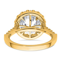 14k 5/8 ct Lab Grown Diamond VS/SI+ G+ 3 ct Center Round Semi Eng Ring