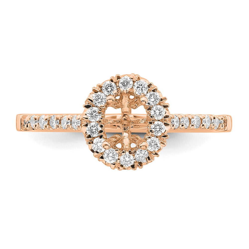 14kr 7/8ct Lab Grown Diamond VS/SI+ G+ Oval Comp Halo Eng Ring