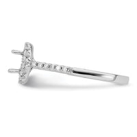 14kw 1/3ct Lab Grown Diamond VS/SI+ G+ 1/2ct Oval Semi Halo Eng Ring