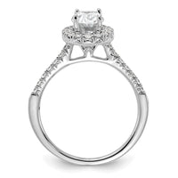 True Origin 14kw 1 3/8ct Cert Lab Grown Dia VS+ F+ Oval Comp Halo Eng Ring