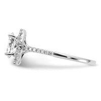 True Origin 14kw 3/8 ct Lab Grown DIA. VS+ F+ S/M Oval Halo Eng. Ring