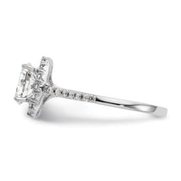 True Origin 14k 7/8ct Cert Lab Grown Dia VS+ F+ Oval S/M Halo Eng Ring