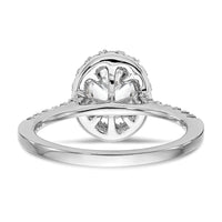 True Origin 14k 7/8ct Cert Lab Grown Dia VS+ F+ Oval S/M Halo Eng Ring