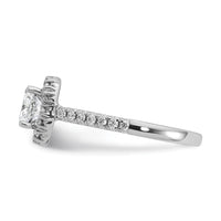 14k 3/8ct Lab Grown Dia VS/SI+ G+ 1ct Cushion Center Semi Halo Eng Ring