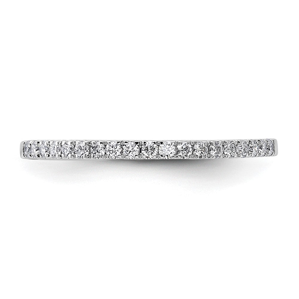 14k White Gold 1/5ct Lab Grown Diamond VS/SI+ G+ Comp Wedding Band